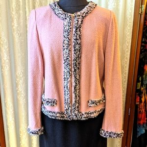 Pink St. John knit jacket